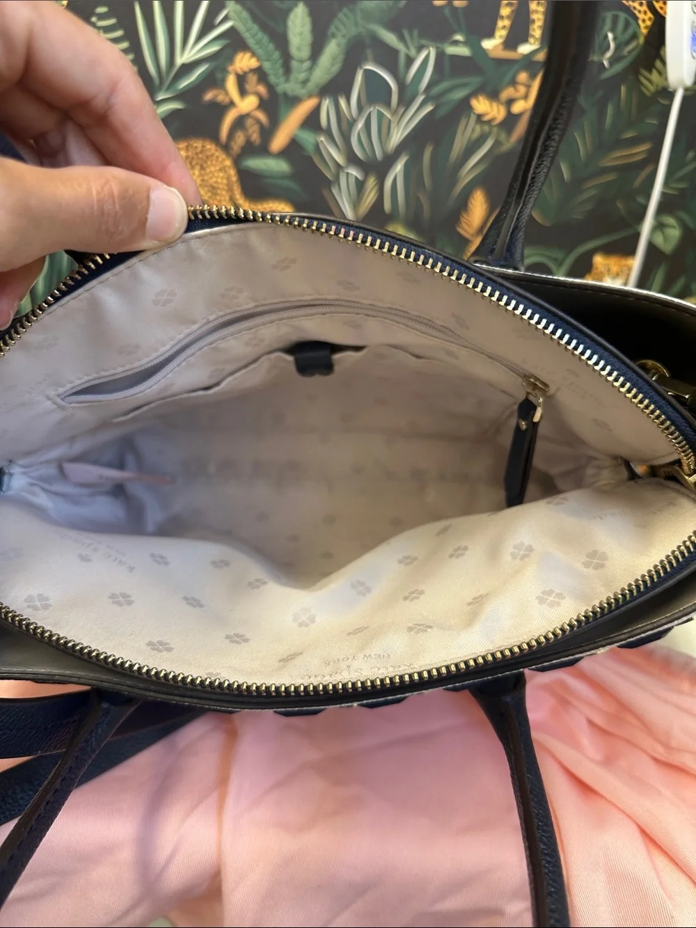 Kate Spade white leather bag with embellishments